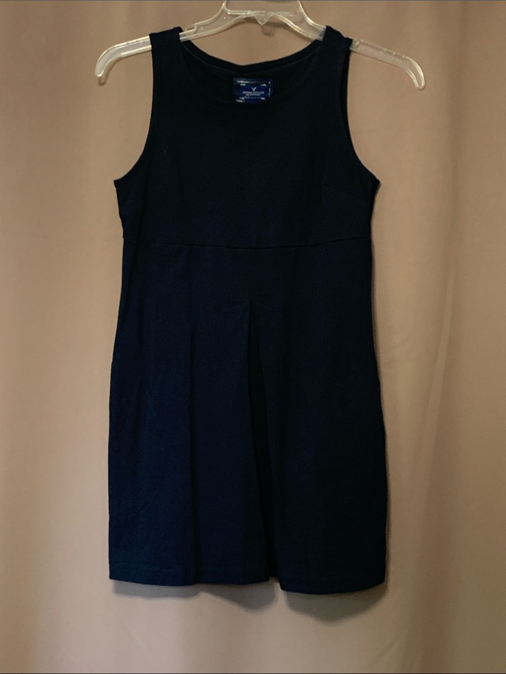 American Eagle Outfitters black Sleeveless Pleated Mini Dress